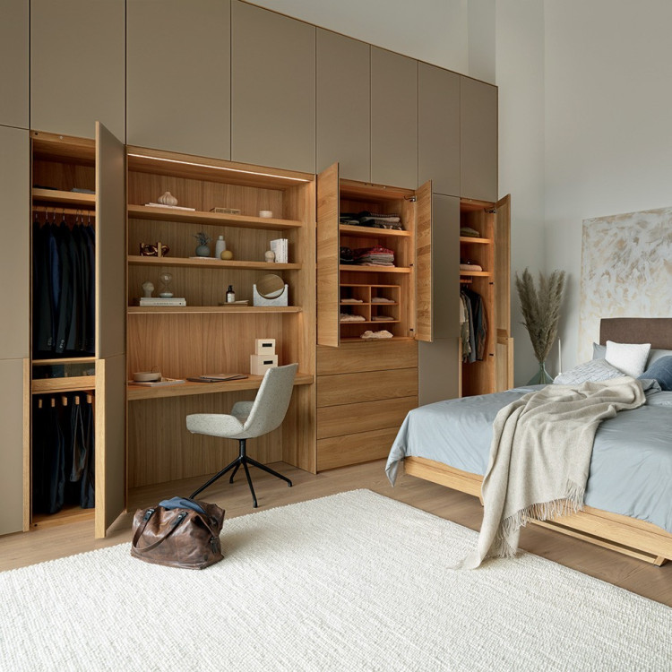 Dressing En Bois Avec Éclairage Intégré Sur Mesure - Borigroups